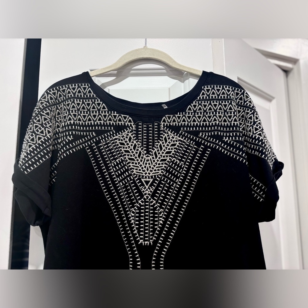 Nic & Zoe Havana Nights Embroidered Tunic dress Womens size PL - Picture 6 of 14